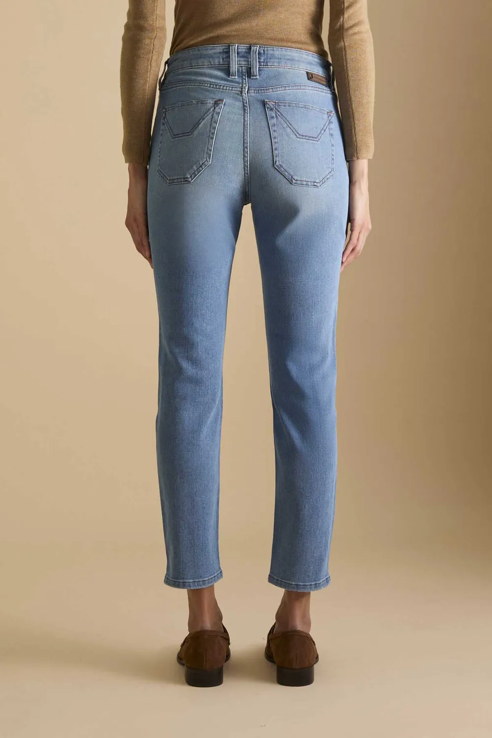 Jeckerson Jacqueline slim fit damesjeans lichtblauw