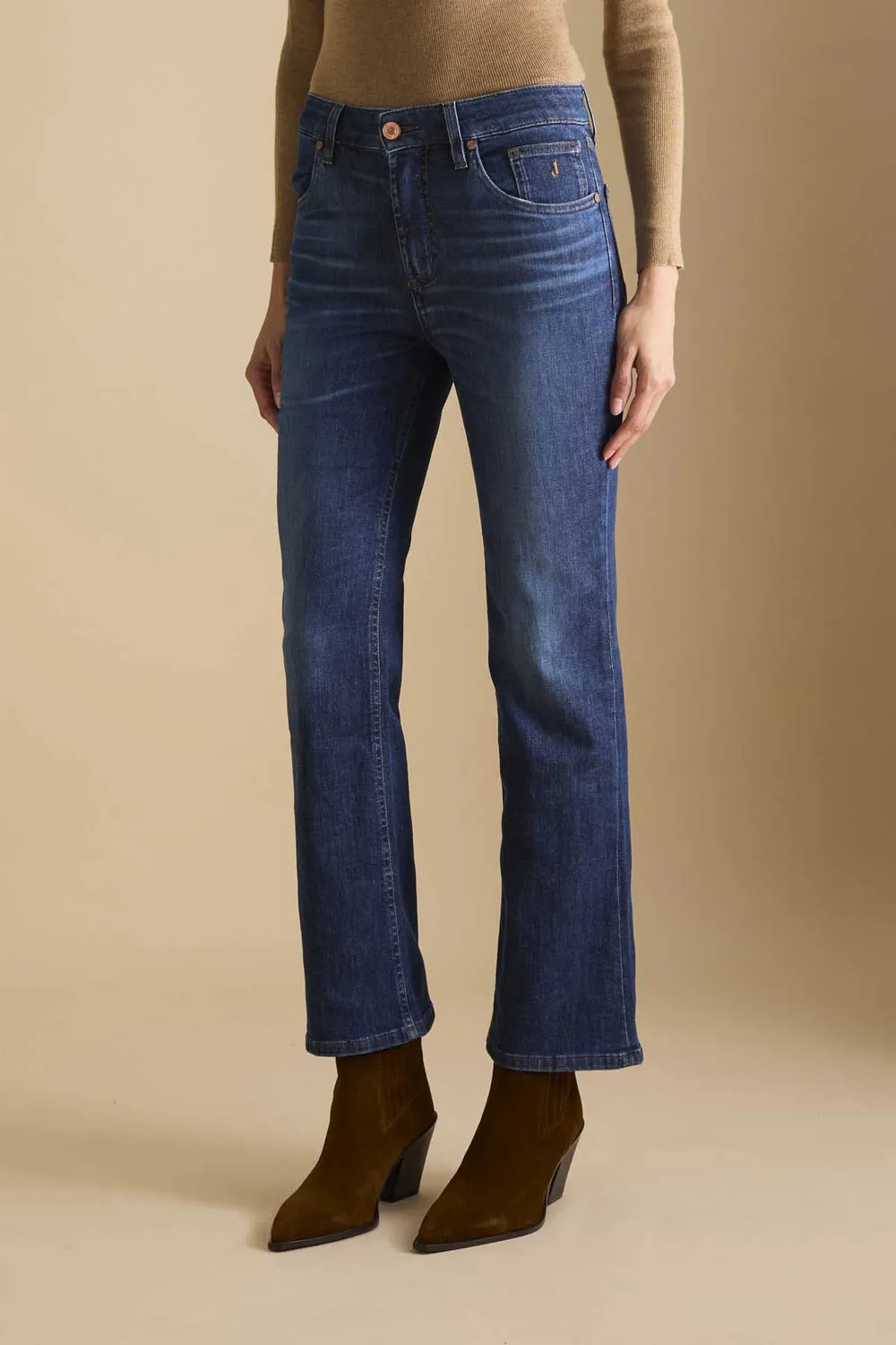 Jeckerson Janelle jeans medium blauw flared fit