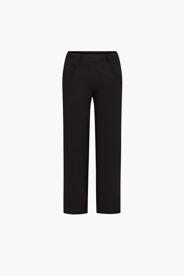 Laurie Donna Loose SL Broek Zwart Viscose Dames