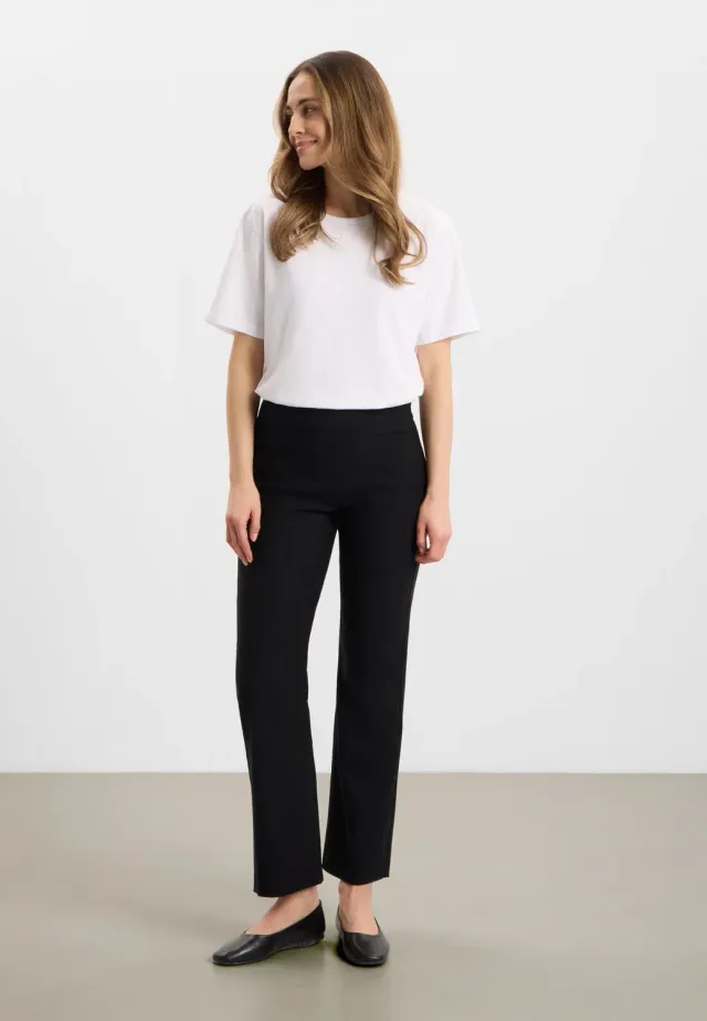 Laurie Thea Straight SL broek Black hoge taille