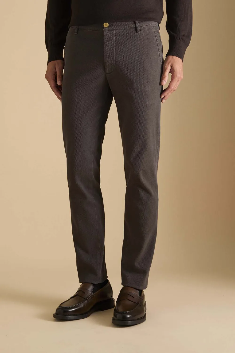 Jeckerson Jack chino slim donkerbruin stretch
