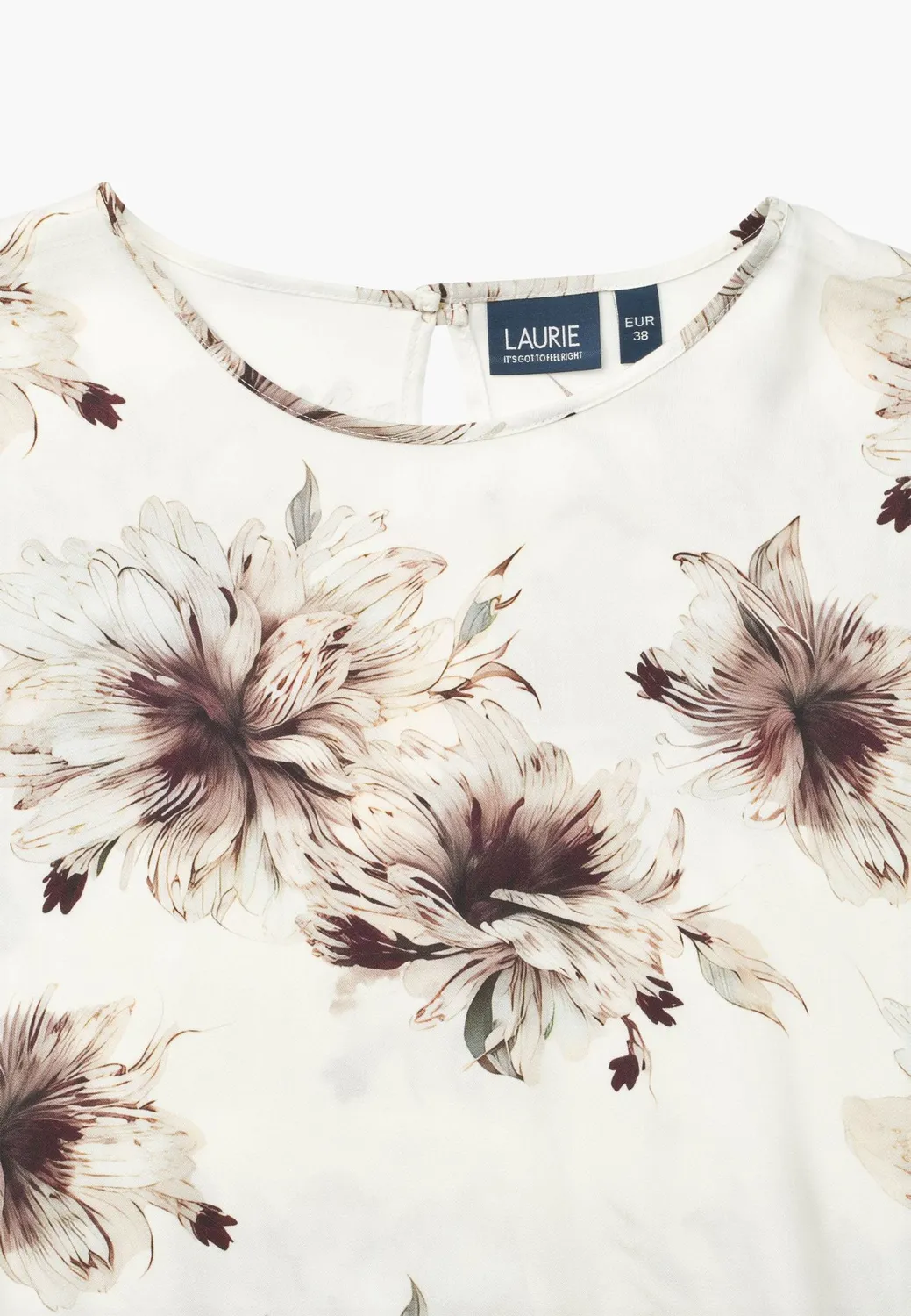 Laurie Nova Dress jurk Bloom Plum ruches viscose