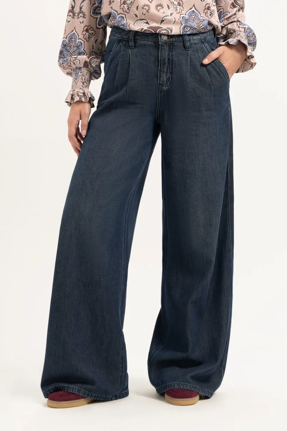 Florez Gina Loose jeans Indigo Blue wijd