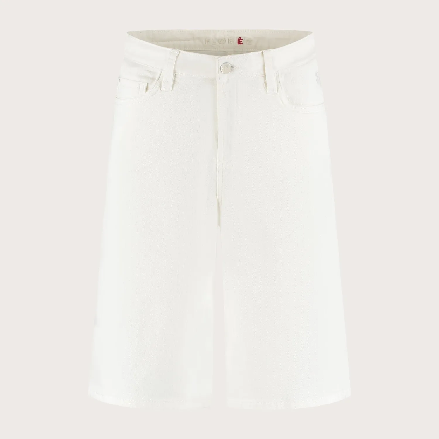 Florez Bermuda short Off White wide-leg stretch
