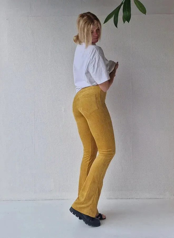 Langeleggings Flared Legging Rib Oker Tall 34 36
