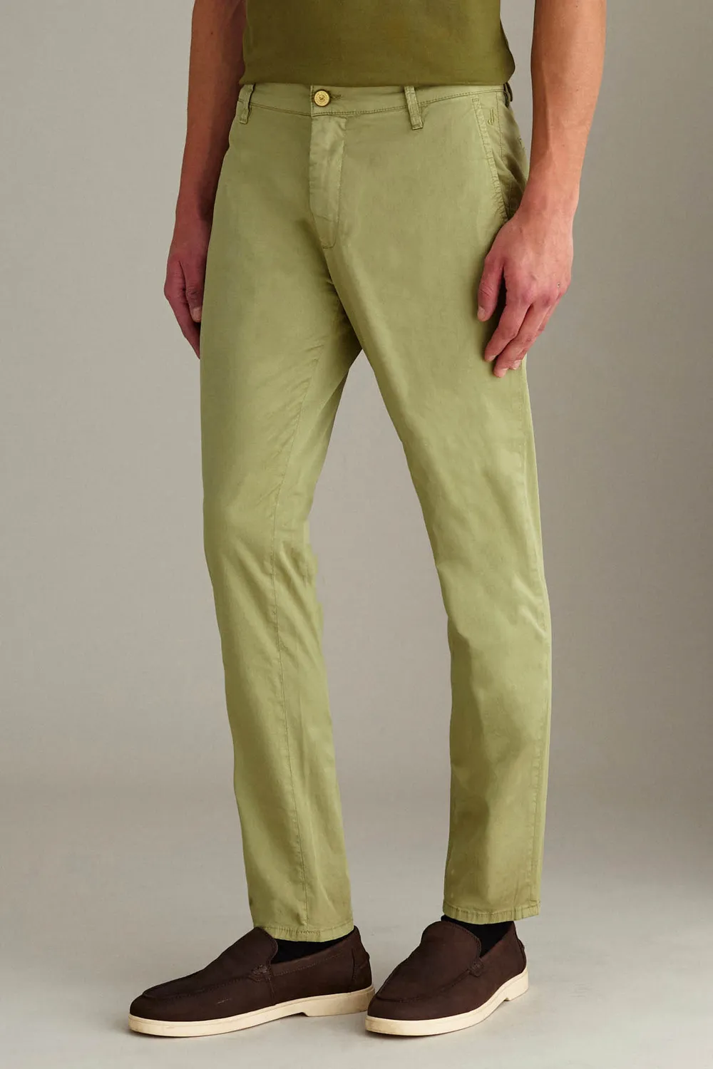 Jeckerson Jack slim fit chino groen gabardine