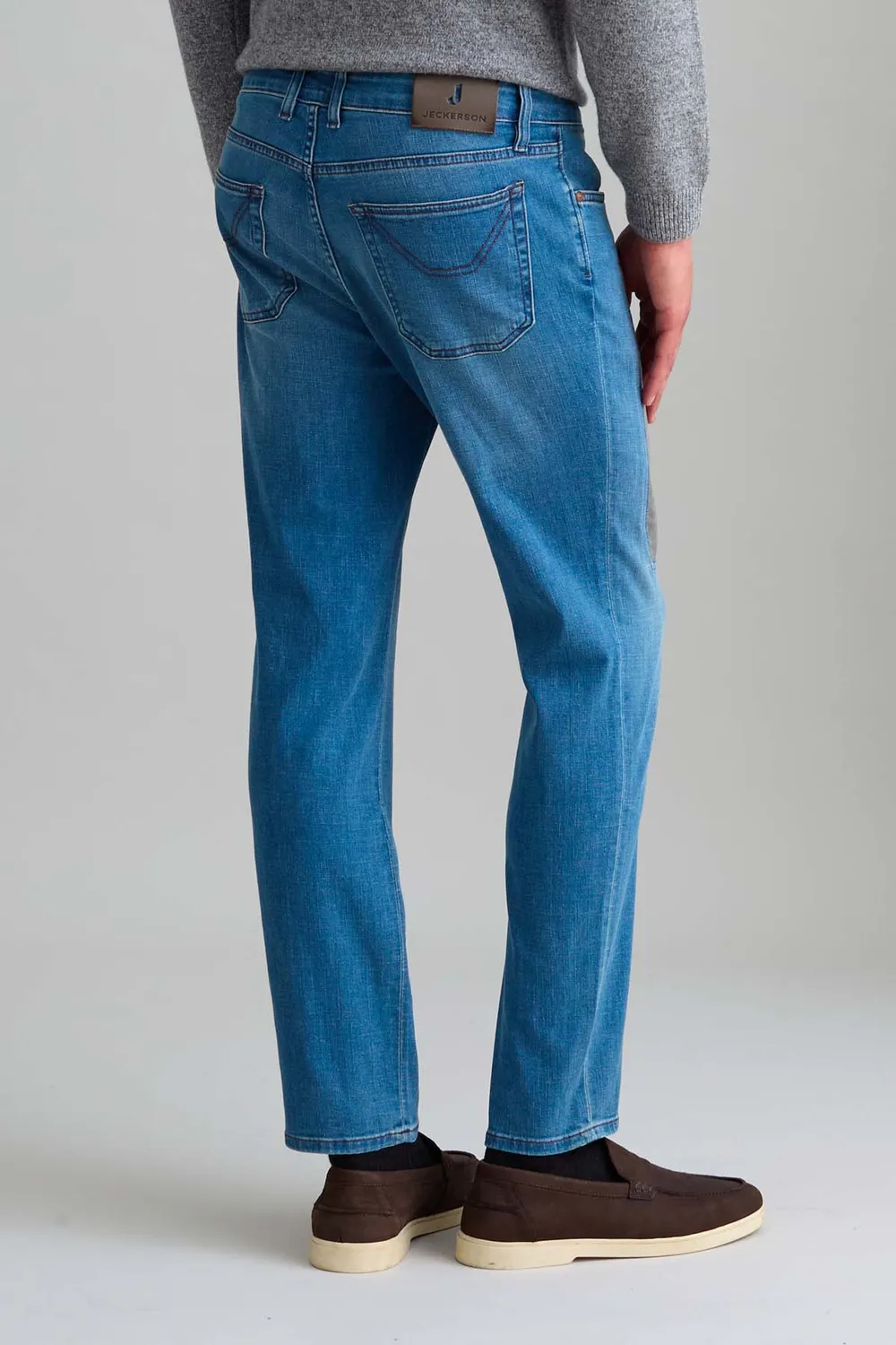 Jeckerson James skinny jeans lichtblauw alcantara