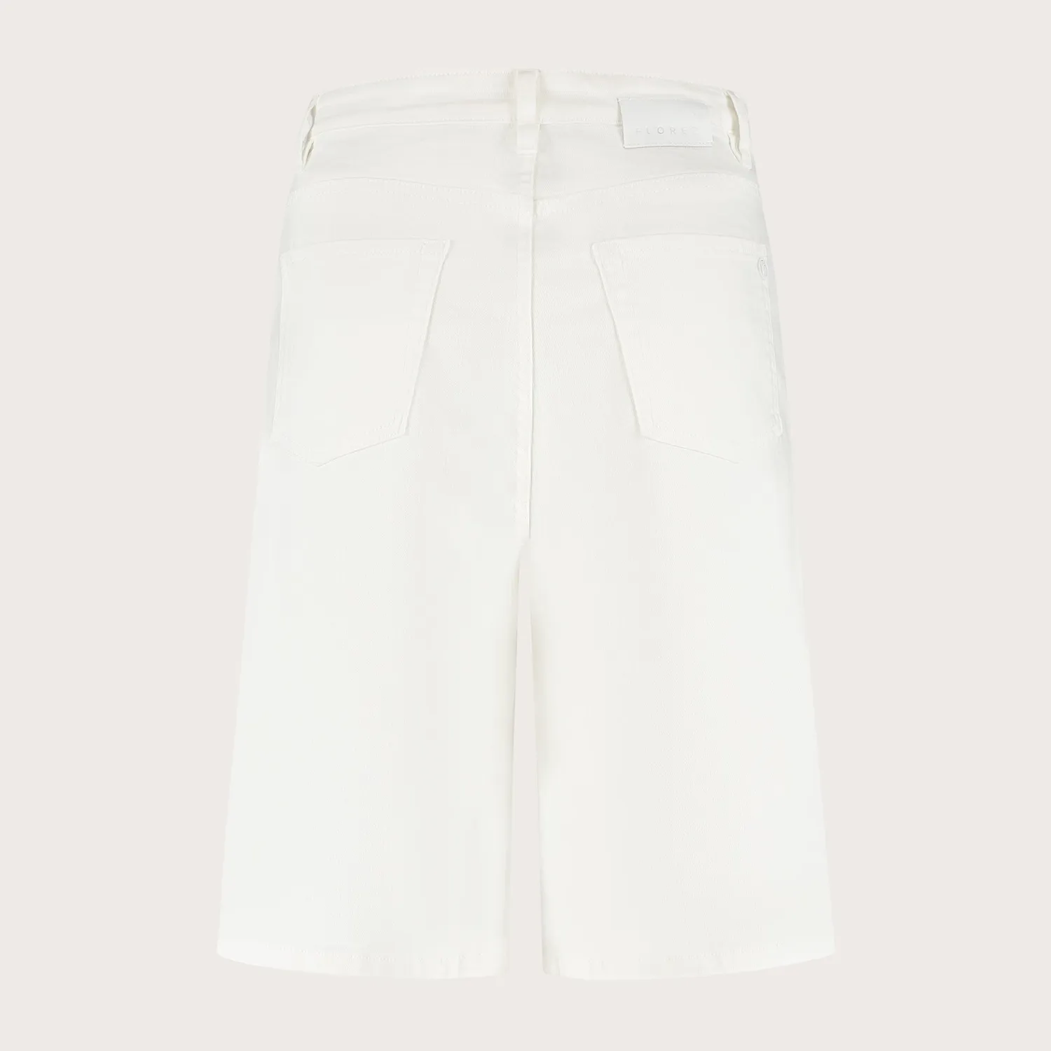 Florez Bermuda short Off White wide-leg stretch