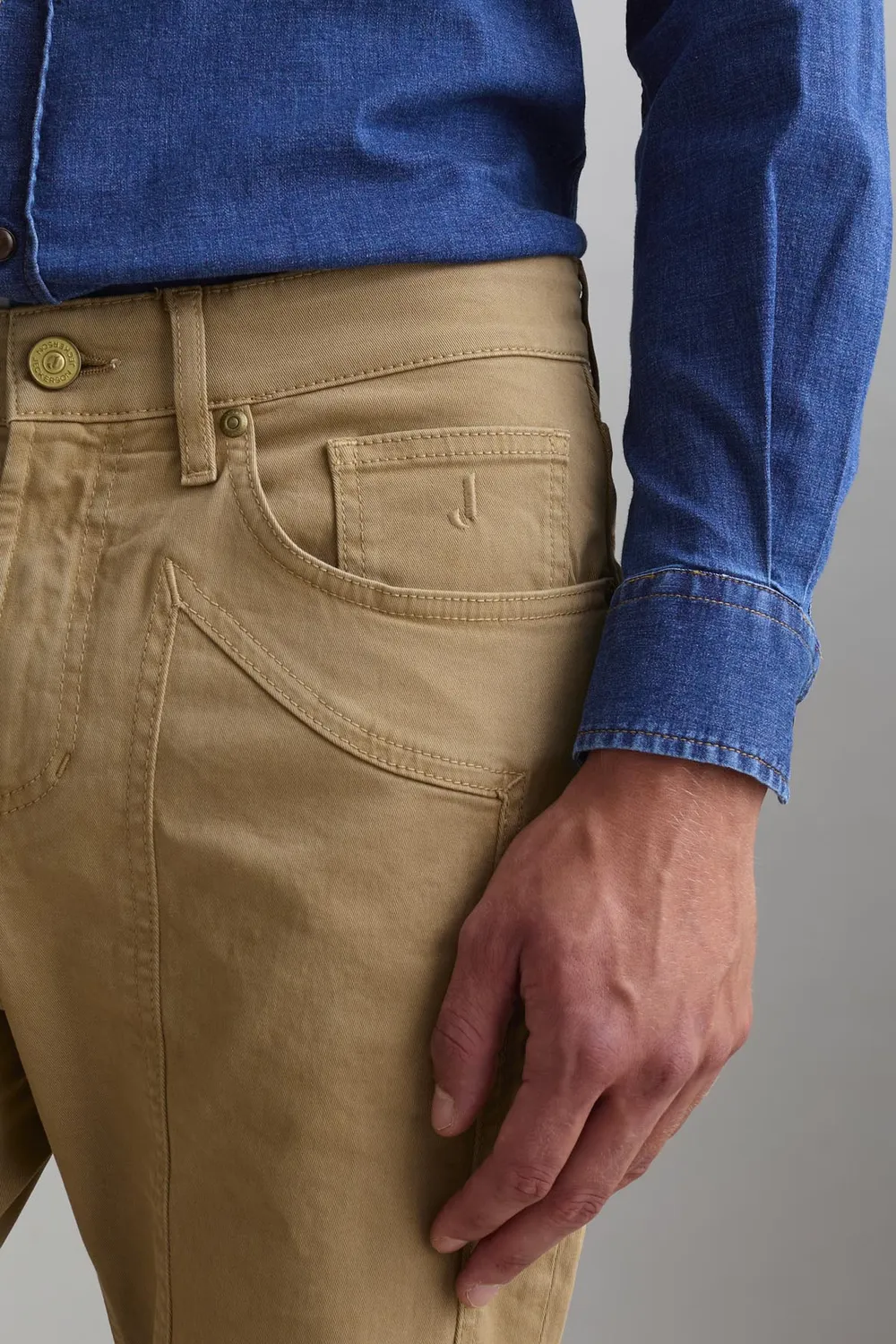 Jeckerson John slim fit broek hazelnoot katoen