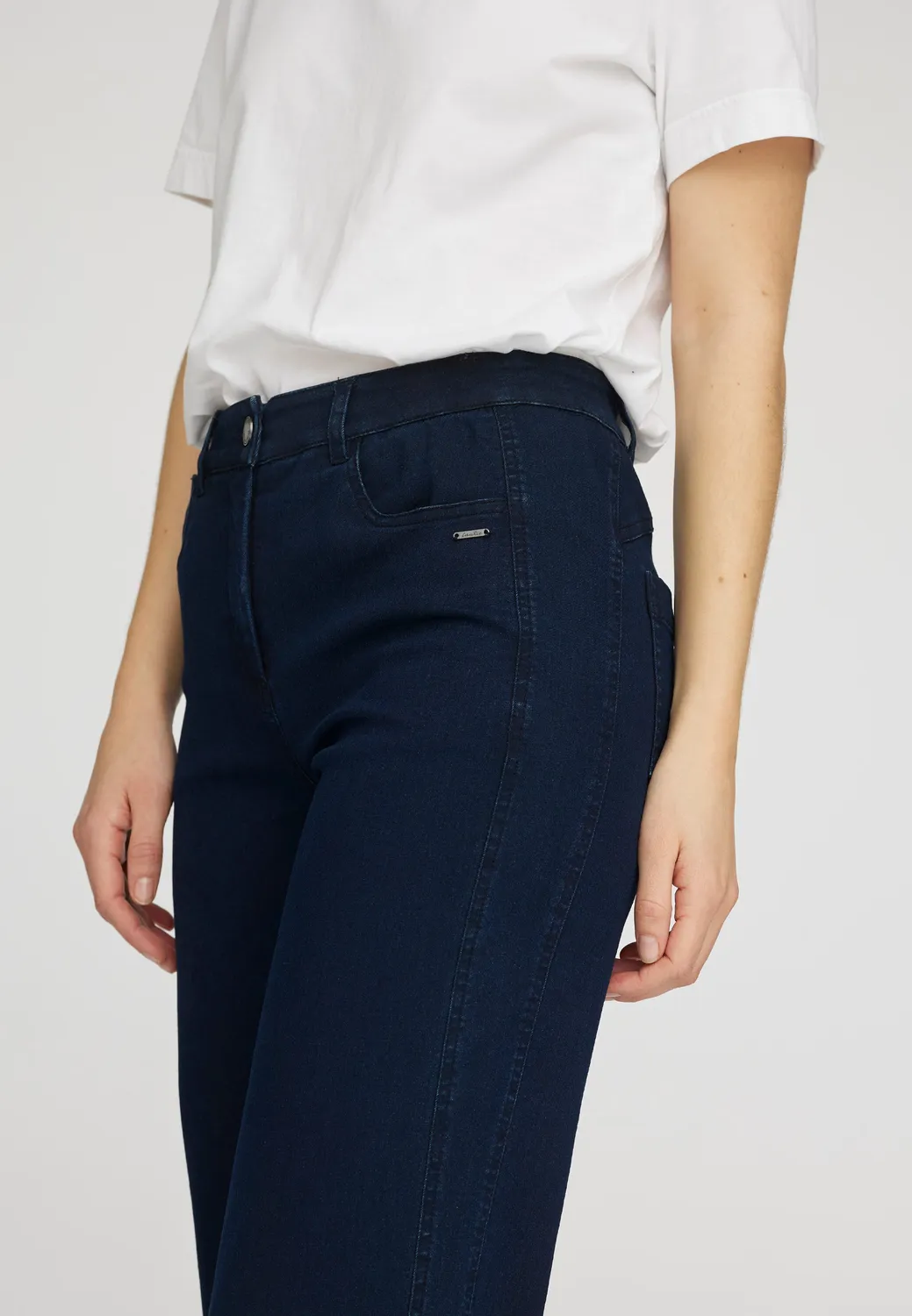 Laurie Serene 5-pocket Loose ML jeans Dark Blue Denim stretch