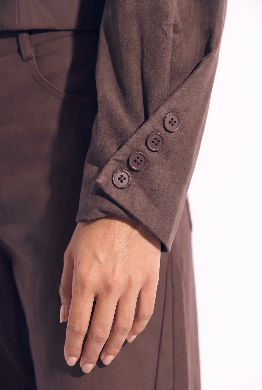 Florez Alexi Jacket jack Dark Brown imitatieleer