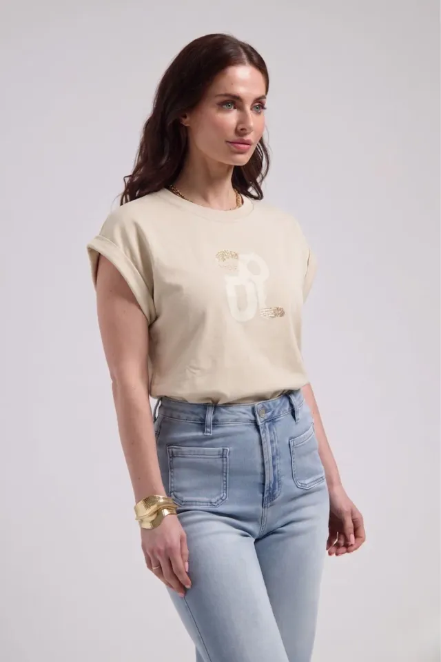 Florez Bella T-shirt Urban taupe beige tricot