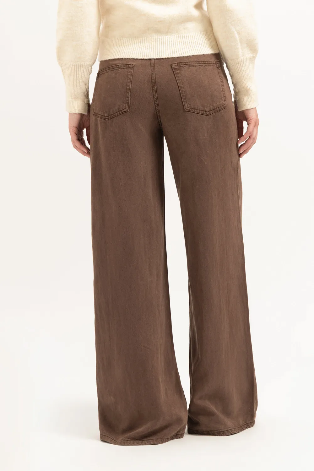 Florez Liv wide leg jeans brown 5-pocket