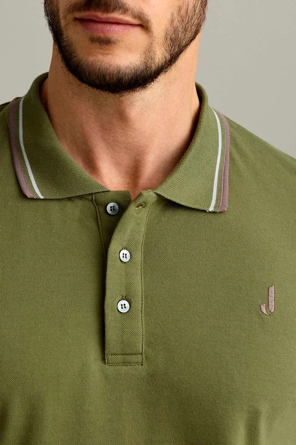 Jeckerson Polo piquet polo saliegroen donker
