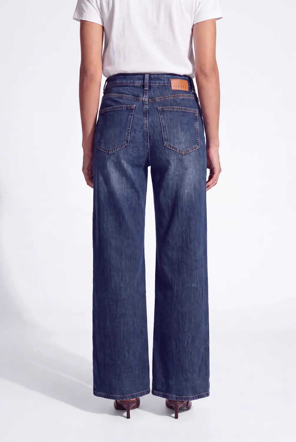 Florez Kiki jeans Fancy Blue met borduursel