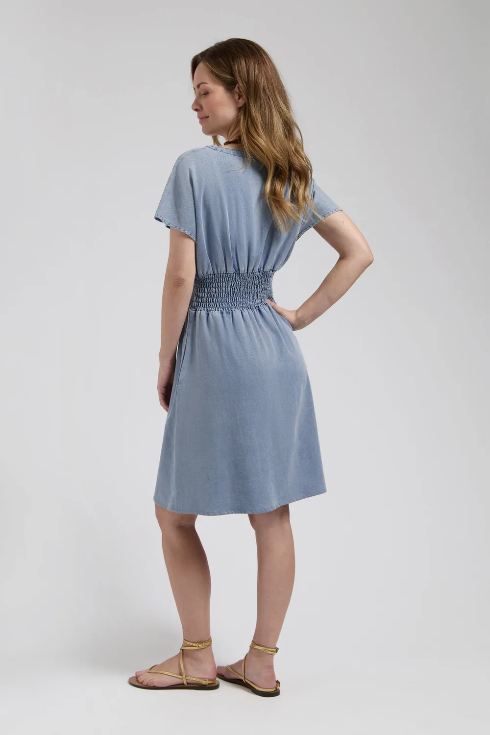 Florez Cati dress jurk Mid Blue maxi