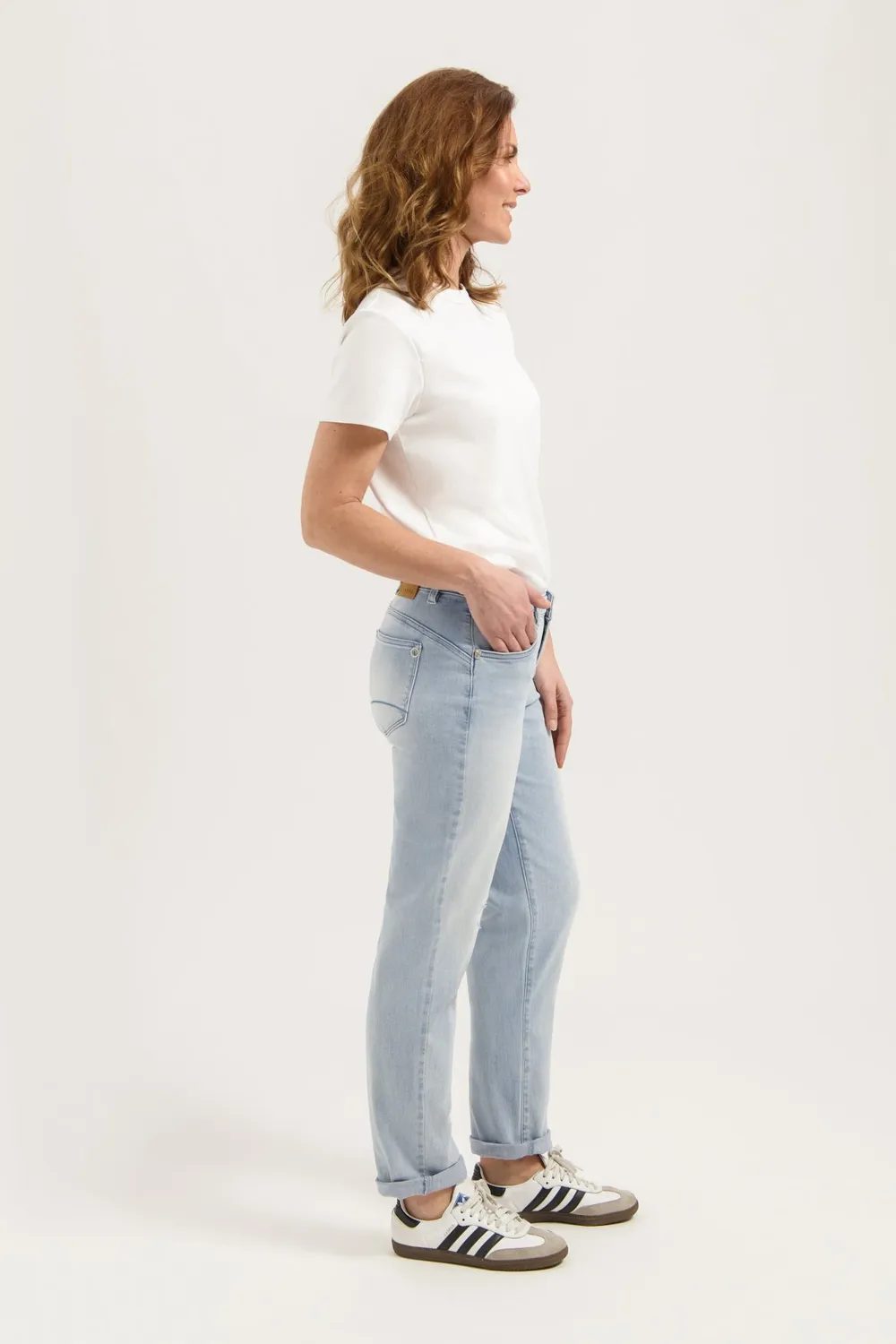 Florez Royal Mom Fit jeans la blue middelhoog