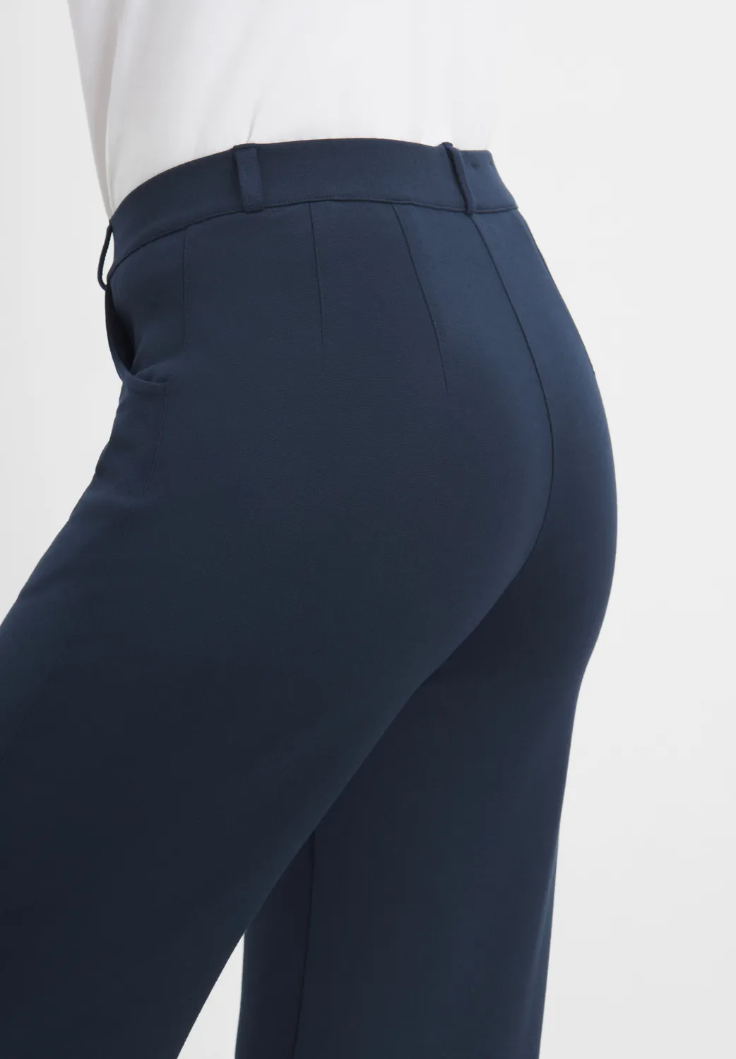 Laurie Donna Loose SL damesbroek Navy brushed stretch