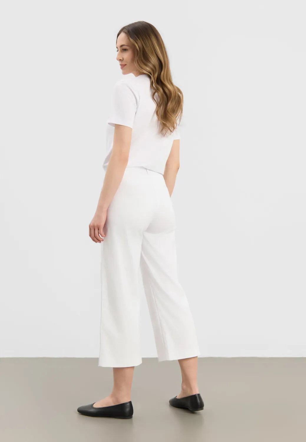 Laurie Donna Loose Crop broek white cropped wijd