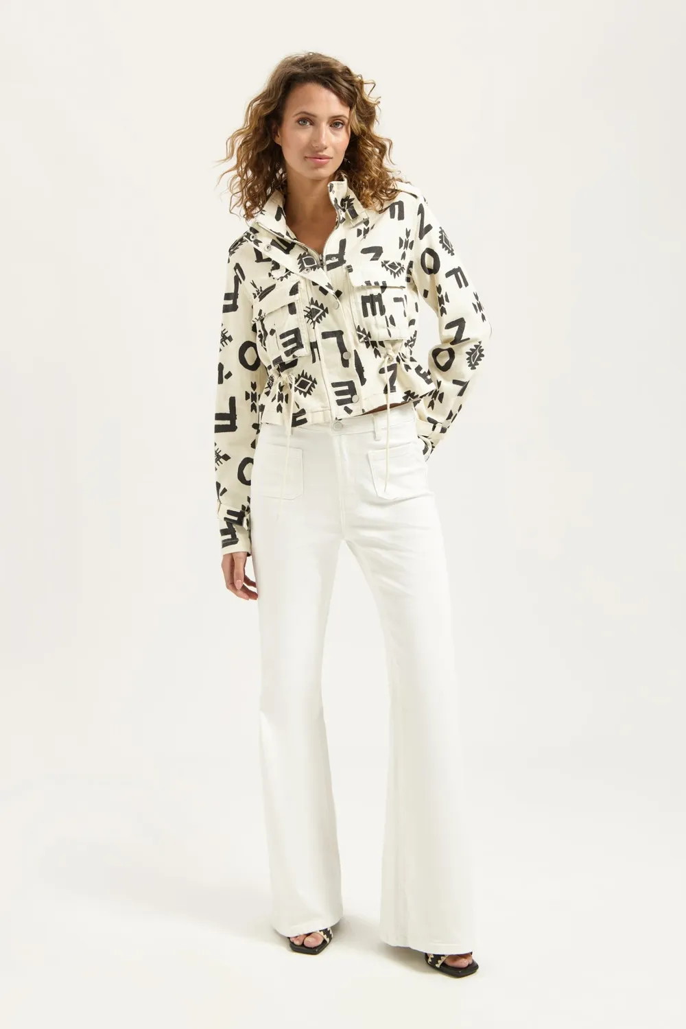 Florez Seven Jacket Letter Print spijkerjack