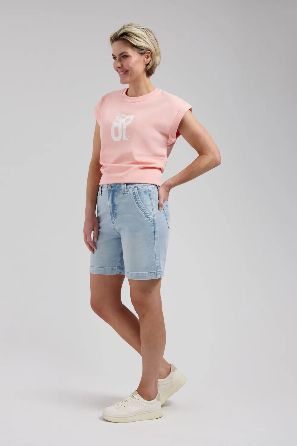 Florez Tiara Short denimshort bleached denim zomers