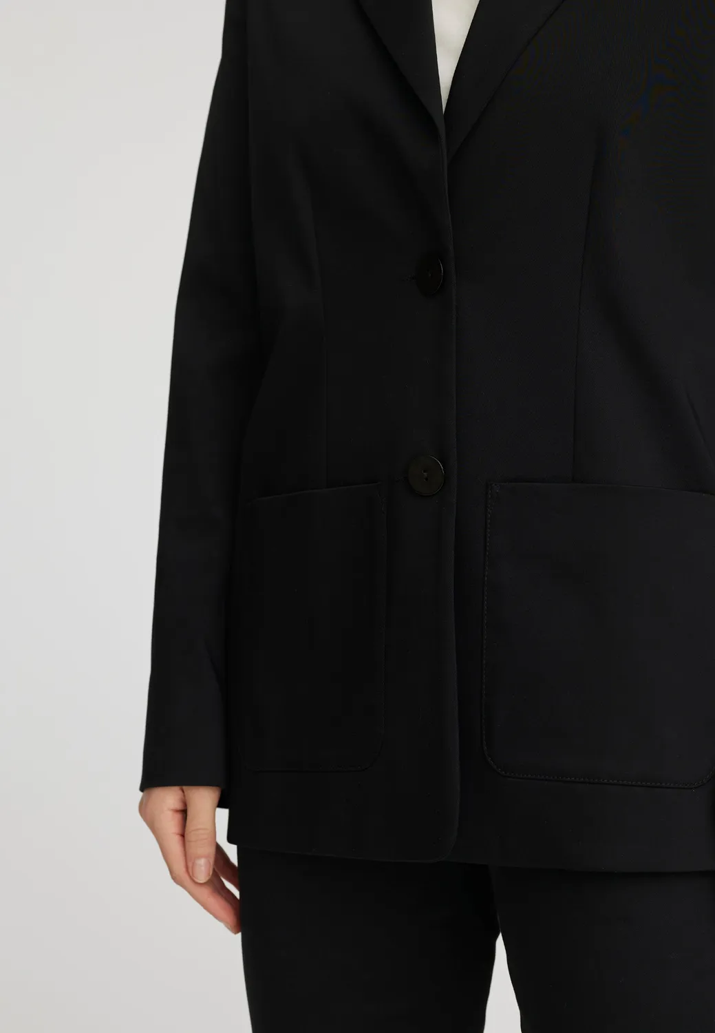 Laurie Britt blazer 76 cm zwart katoenmix