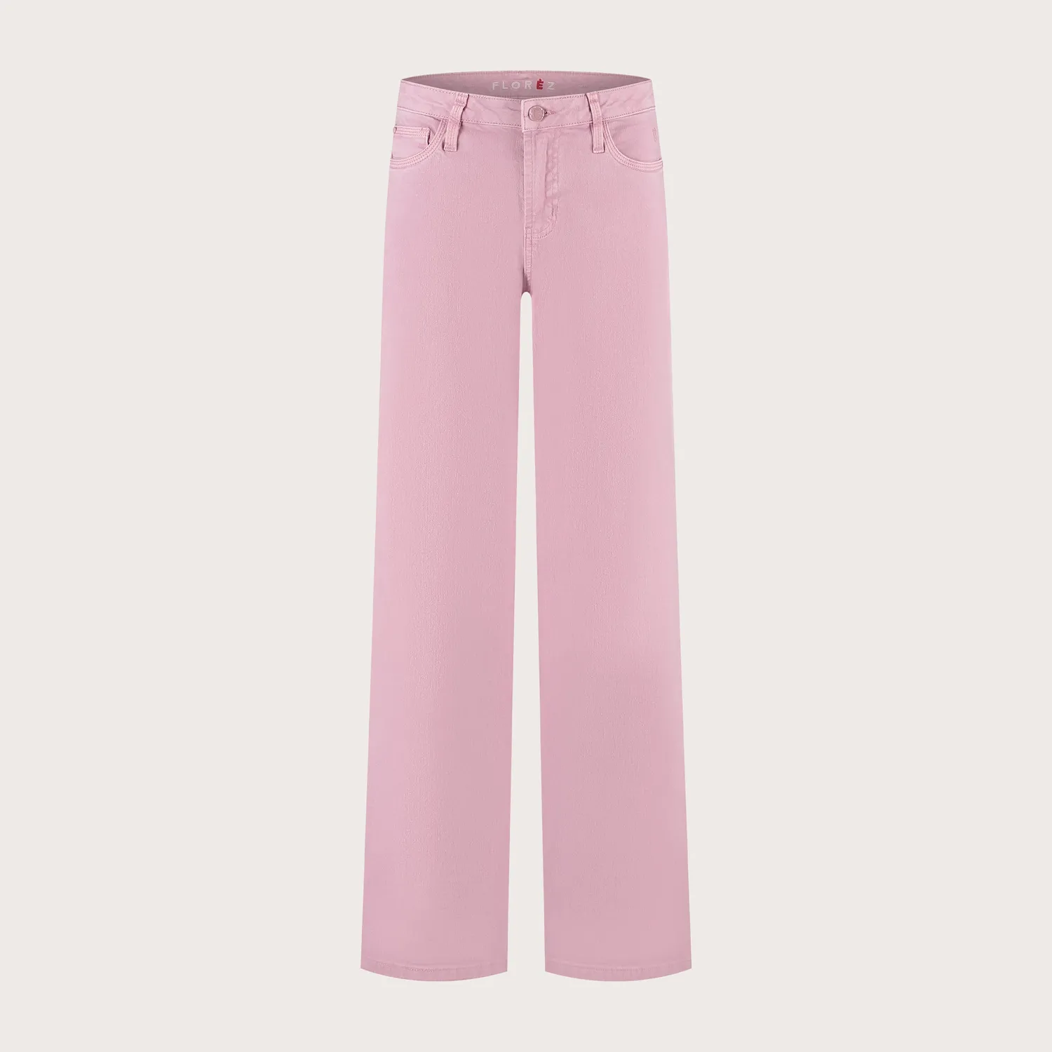 Florez Tessa Straight jeans mid pink mid-waist