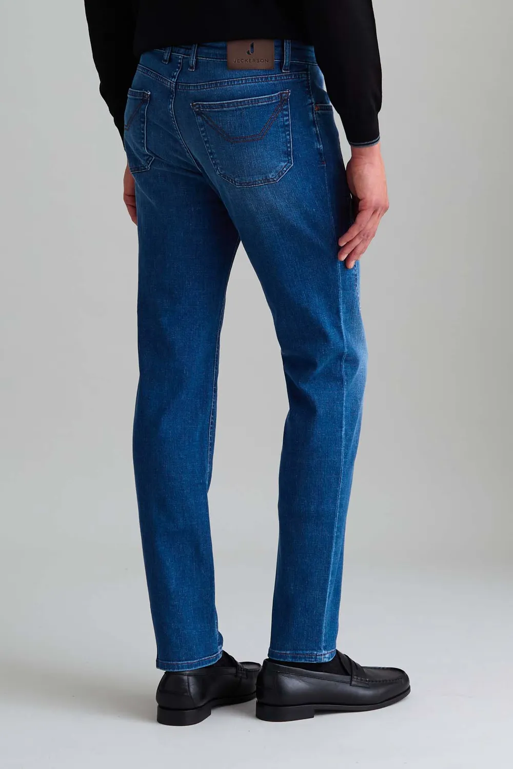 Jeckerson John Slim Fit Jeans Lichtblauw Dirty Stretch