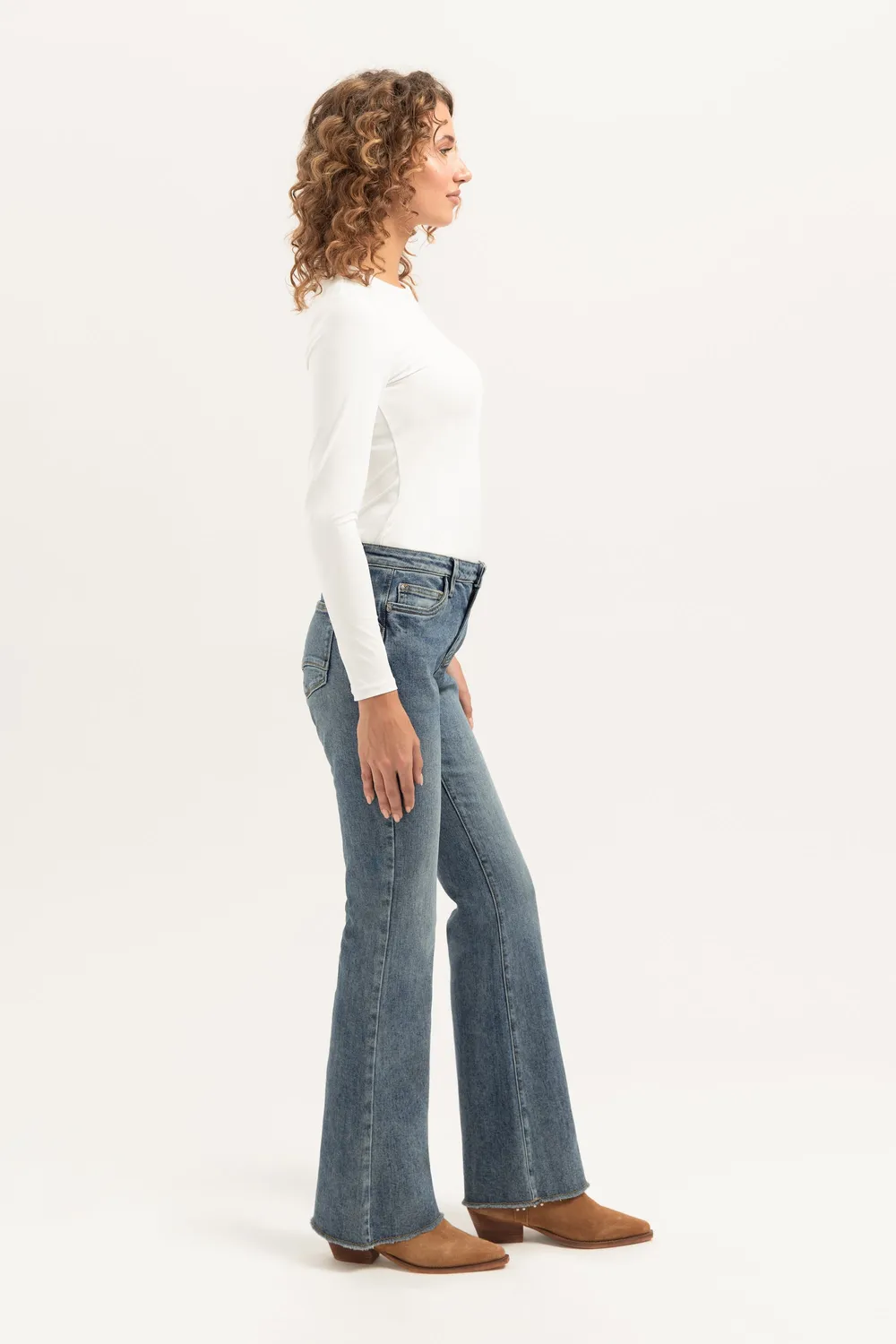 Florez Flared jeans Sophisticated Blue stretch
