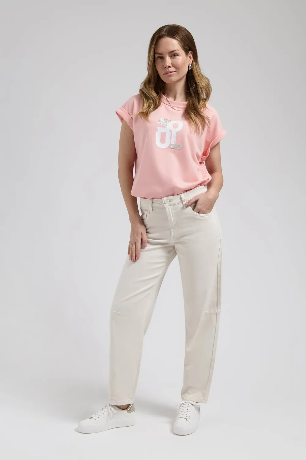Florez Bella T-shirt Pinky rose tricot kralen