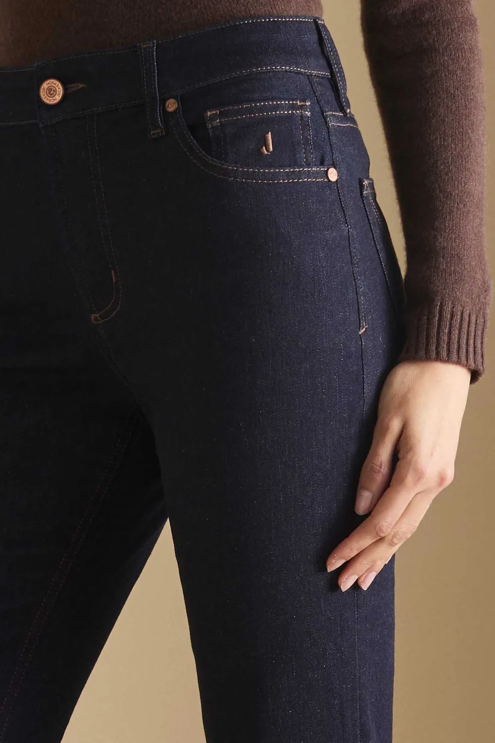 Jeckerson Jennifer flared jeans donkerblauw stretch