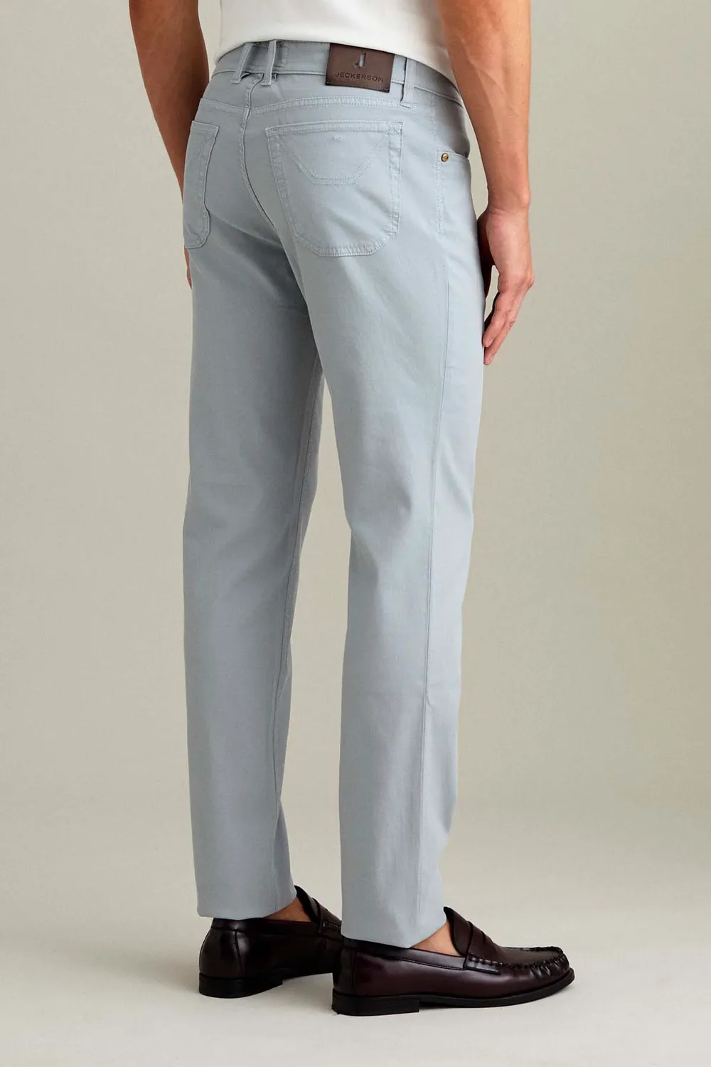 Jeckerson Jordan slim fit broek grijs cement honingraat