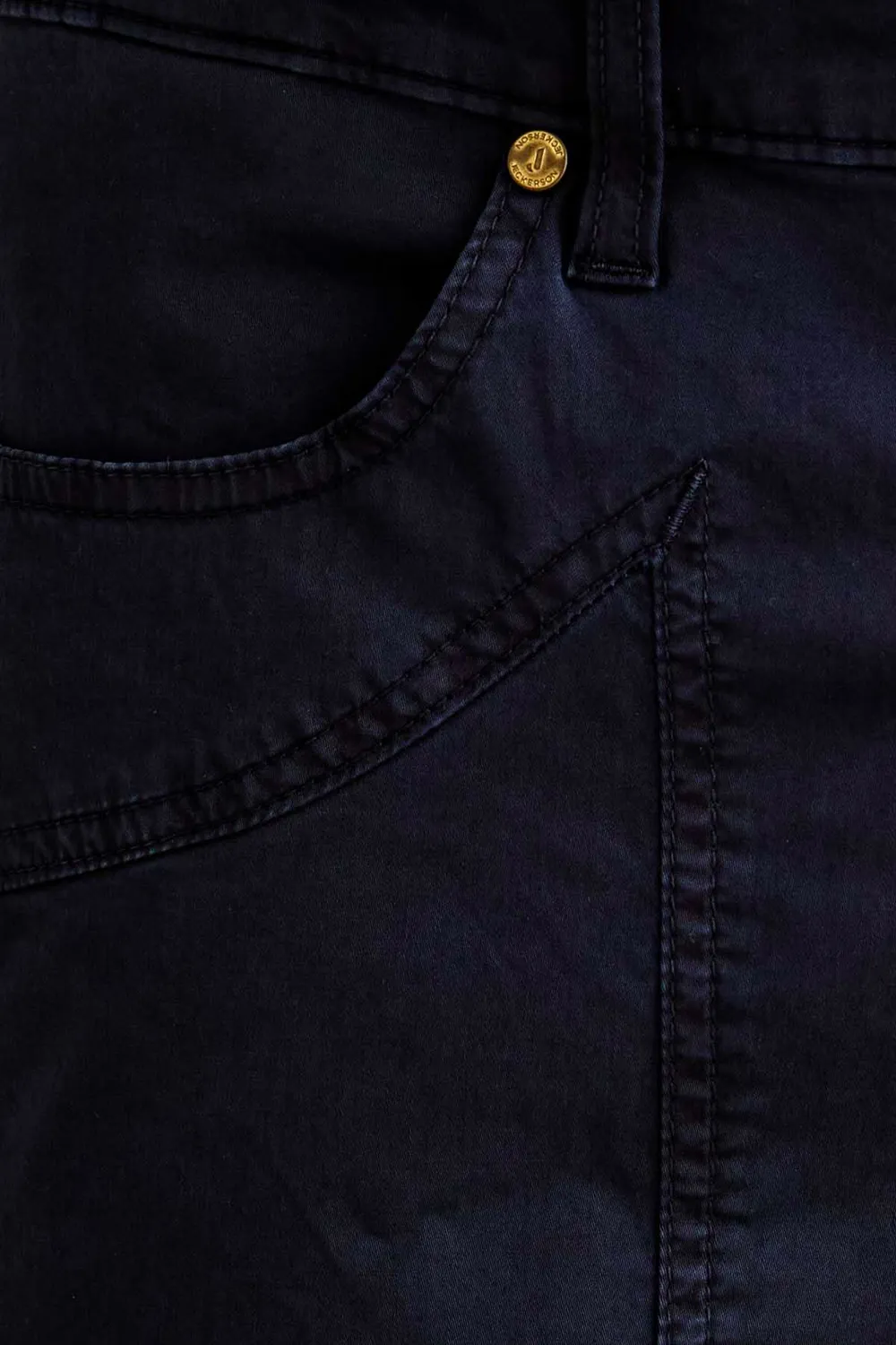 Jeckerson John slim fit broek donkerblauw satijn