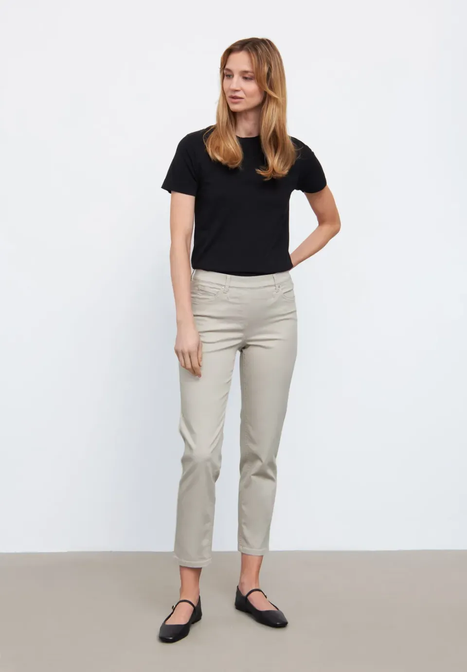 Laurie Hannah Regular XSL damesbroek grey sand stretch