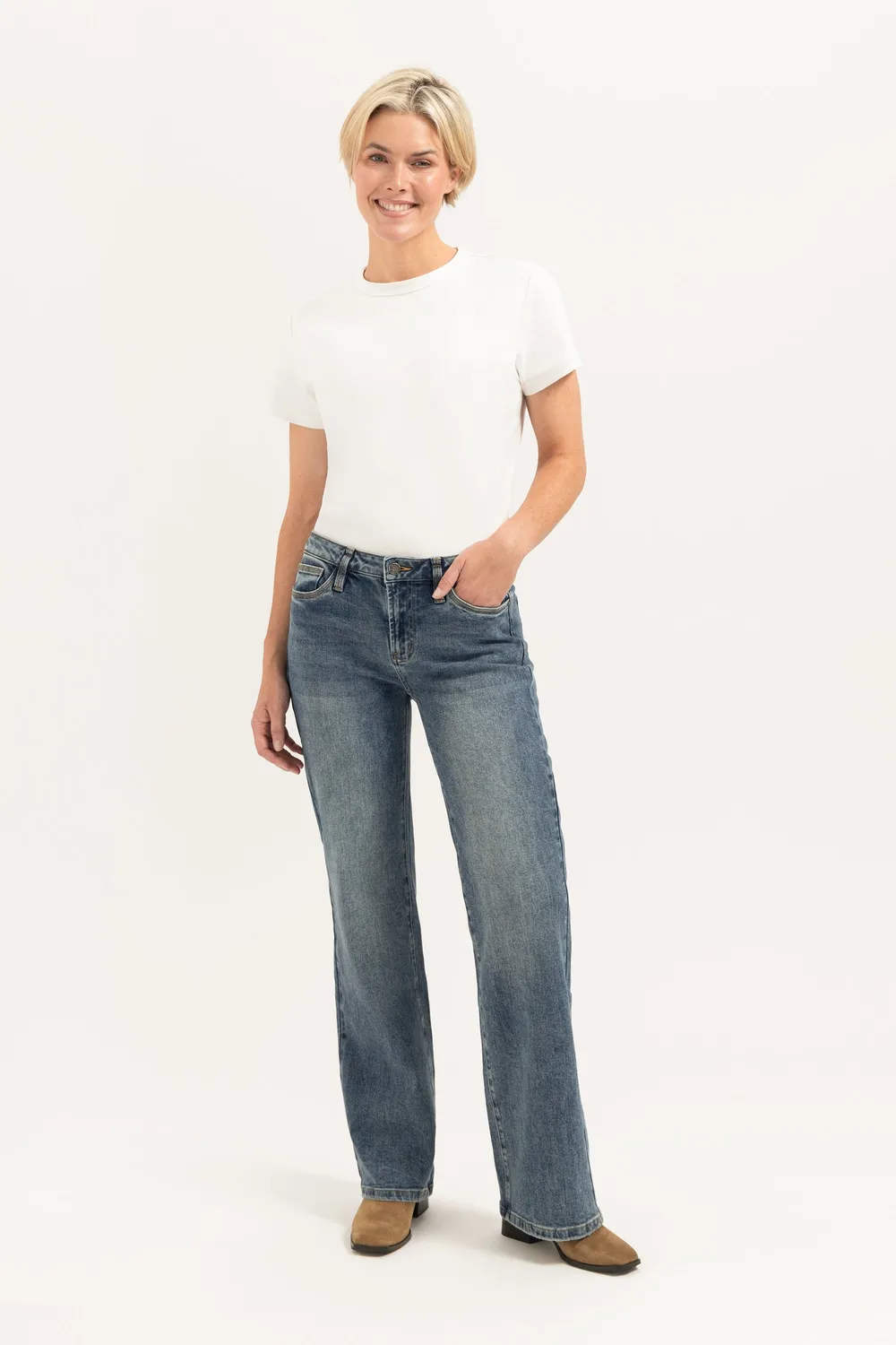 Florez Sophie Straight jeans Sophisticated Blue