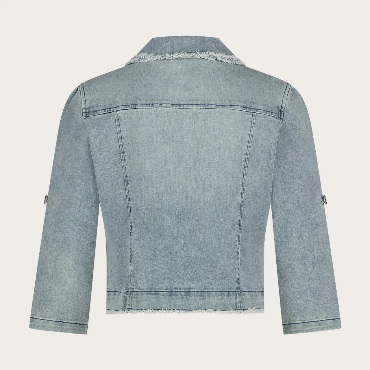 Florez Zaza spijkerjas Light Blue kort