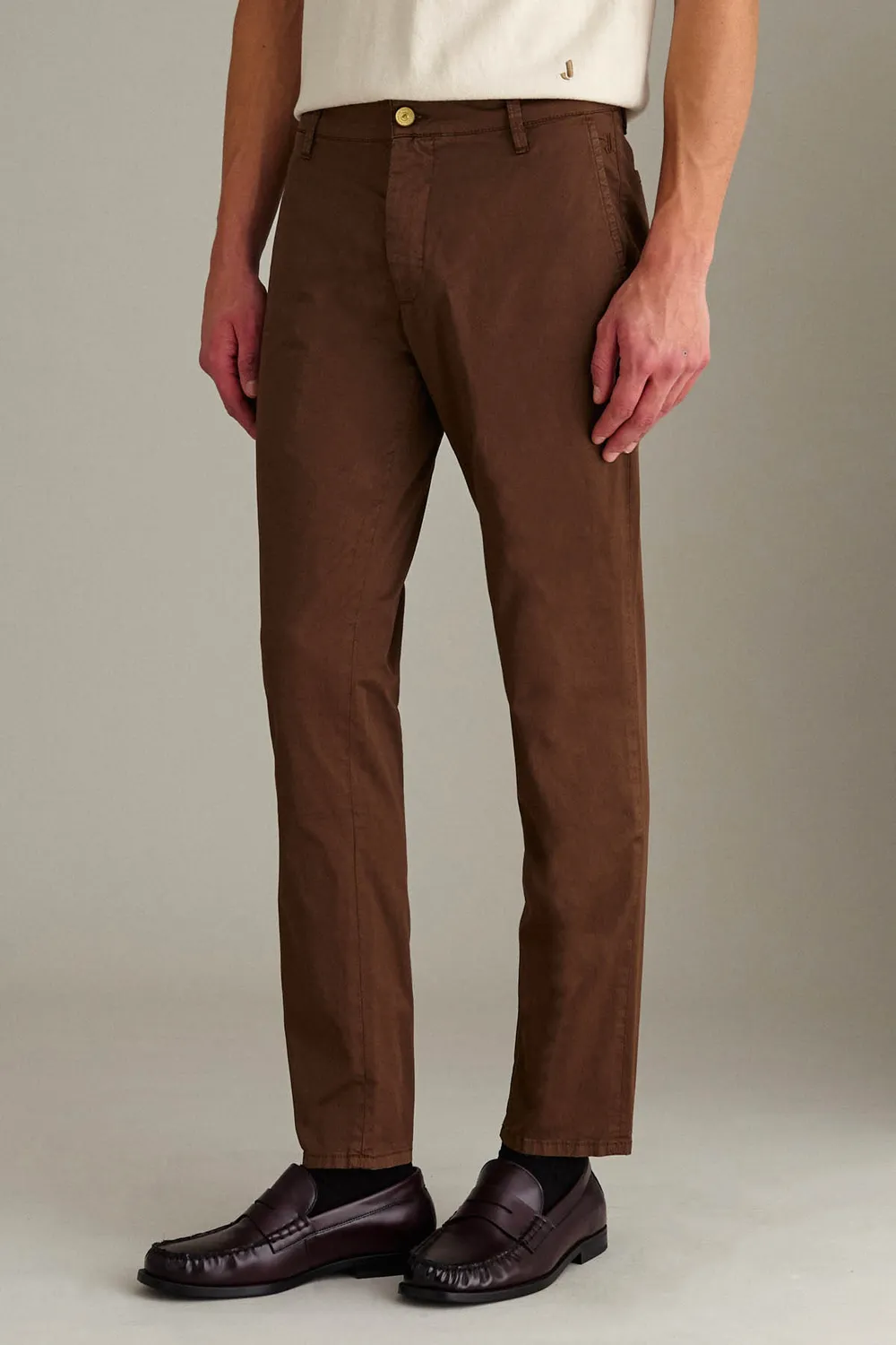 Jeckerson Jack slim fit chino lichtbruin
