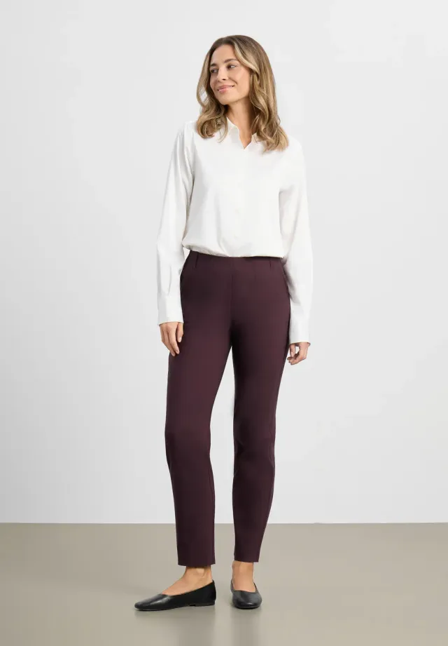 Laurie Taylor Regular SL broek Dark Plum korte lengte
