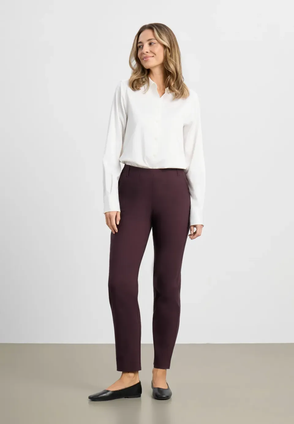 Laurie Taylor Regular SL broek Dark Plum korte lengte
