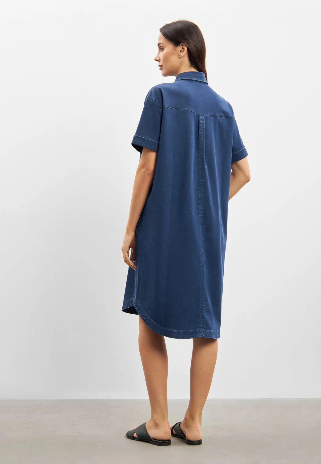 Laurie Utta Denim Shirt Dress jurk medium blue tencel