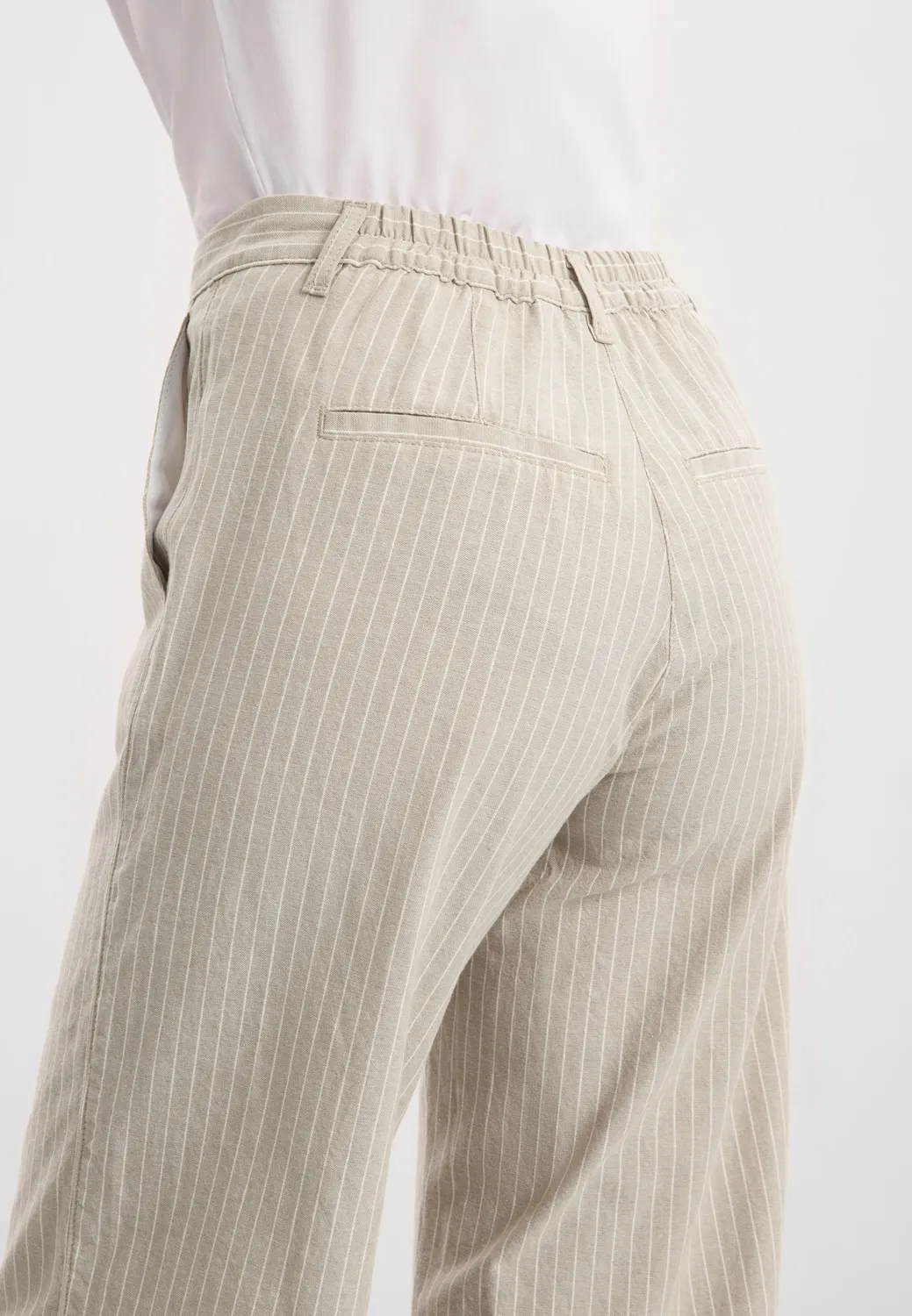 Laurie Lily Straight CL broek Pebble stone cropped