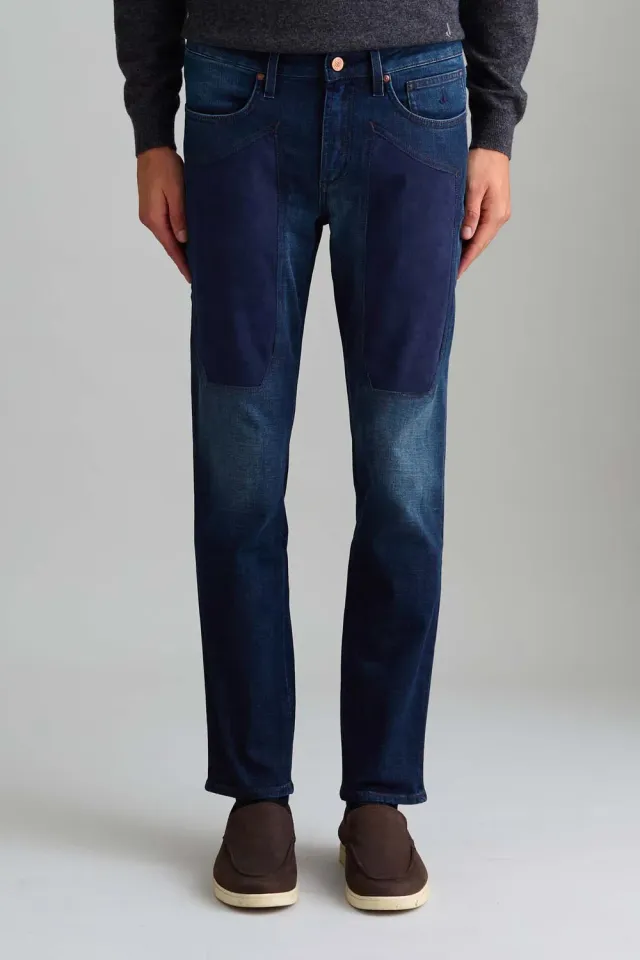 Jeckerson James Skinny Jeans Donkerblauw Alcantara