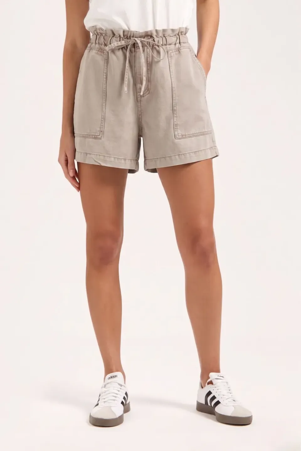 Florez Will short urban taupe geplooide taille