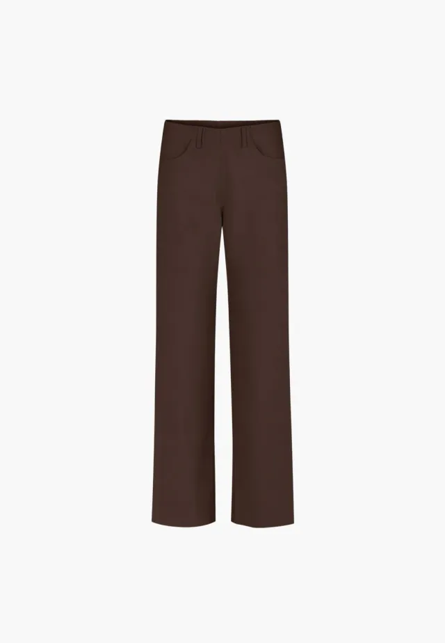 Laurie Donna Loose LL damesbroek bruin lange lengte