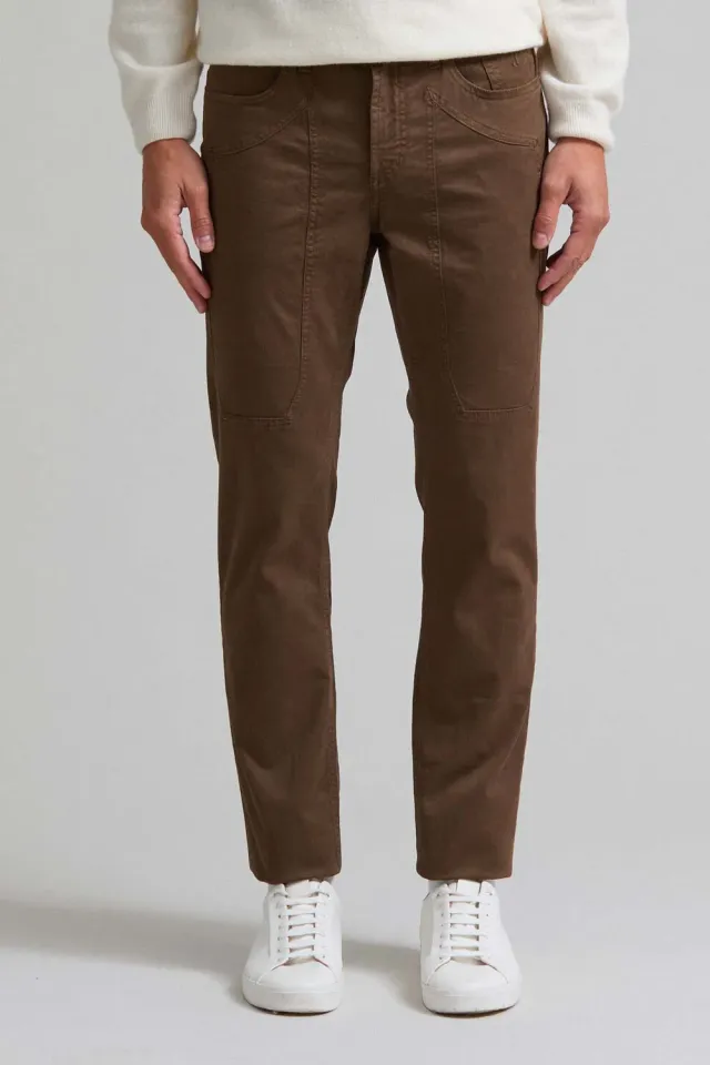Jeckerson John slim fit broek tabak bruin