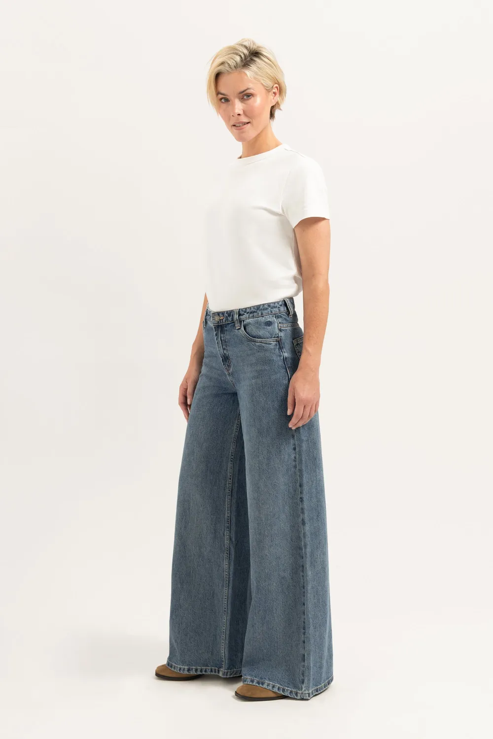 Florez Liv Wide Leg jeans stormy blue loose fit