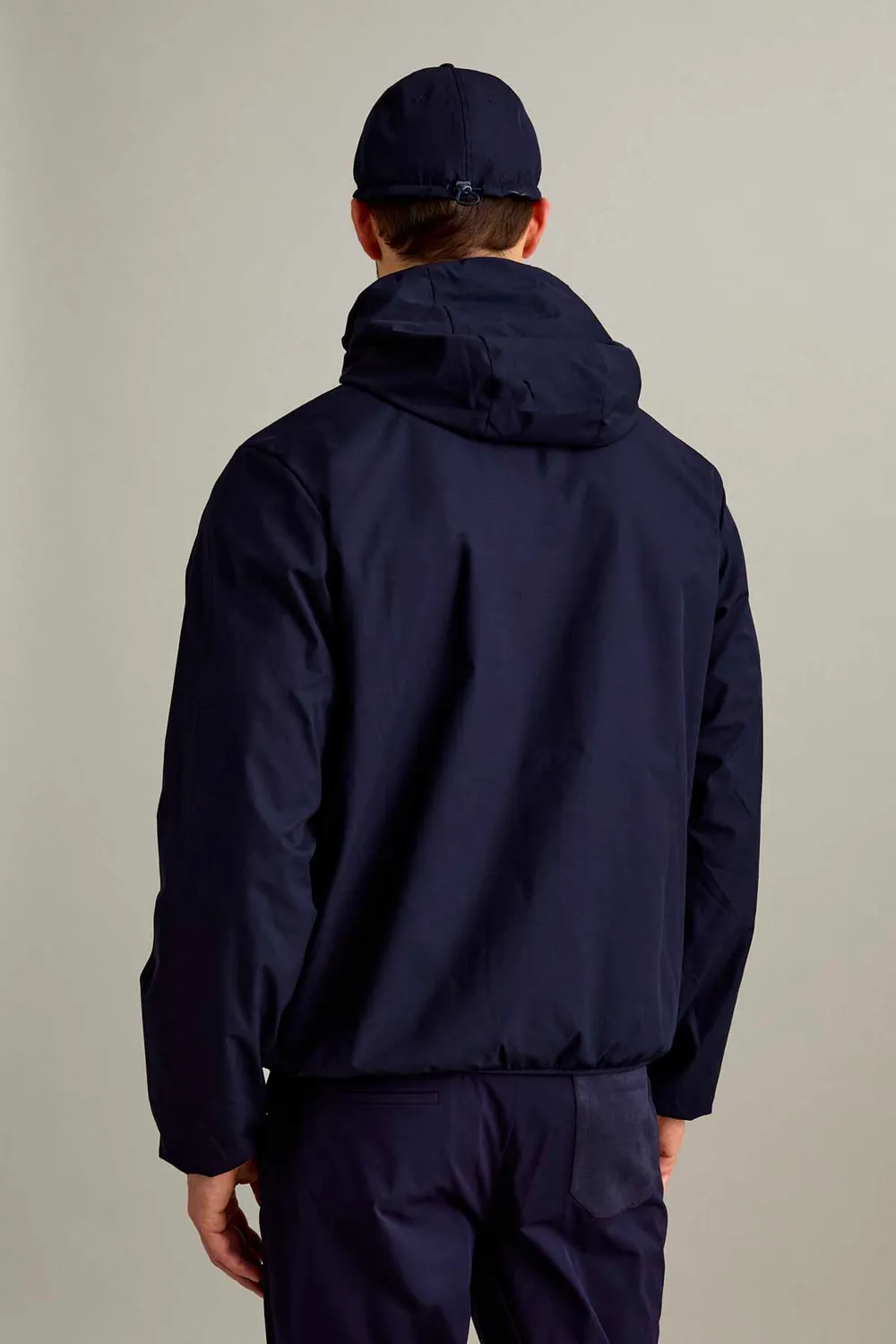 Jeckerson J18 Windjack Donkerblauw Licht Capuchon
