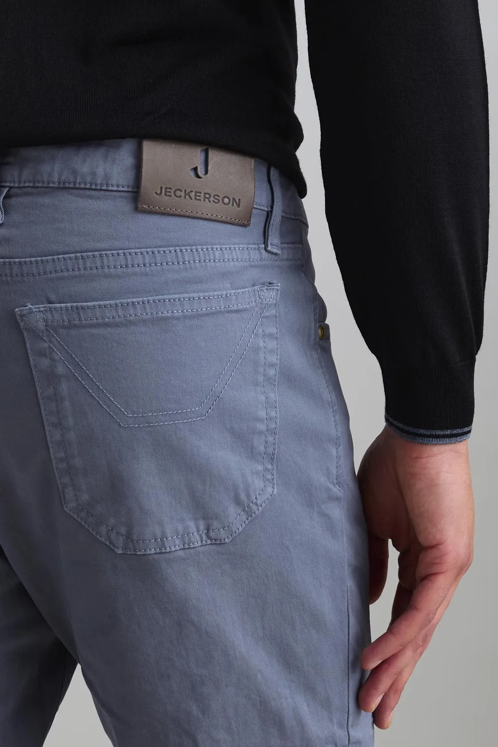 Jeckerson John slim fit broek grijs gabardine