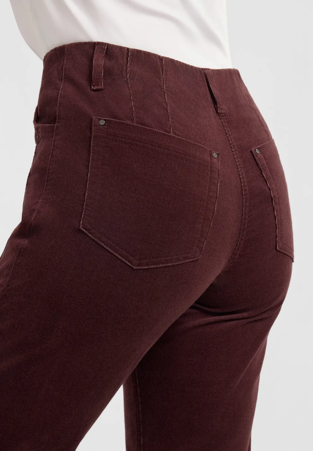 Laurie Piper Pure Regular CL broek dark plum cropped