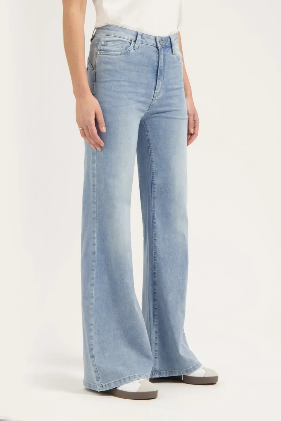 Florez Ana Flared jeans Clear Blue hoge taille